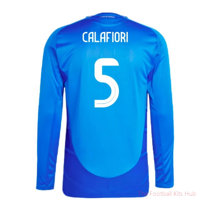 2024-2025 Italy Authentic Long Sleeve Home Shirt (CALAFIORI 5)-unisoccer store