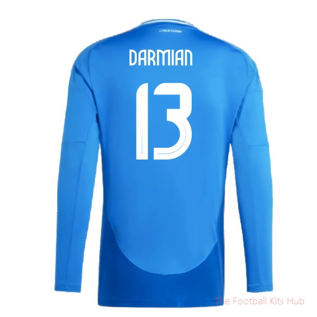 2024-2025 Italy Long Sleeve Home Shirt (DARMIAN 13)-unisoccer store