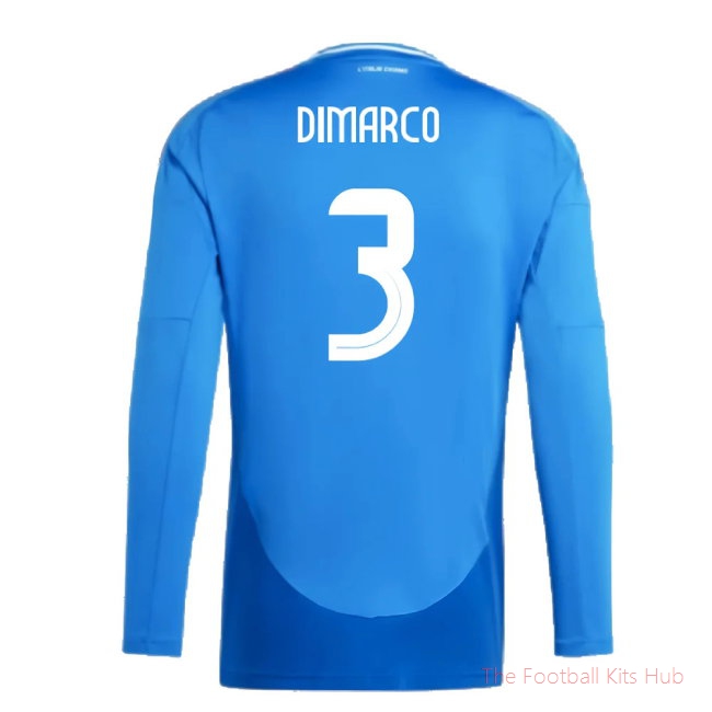 2024-2025 Italy Long Sleeve Home Shirt (DIMARCO 3)-unisoccer store