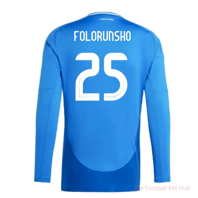 2024-2025 Italy Long Sleeve Home Shirt (FOLORUNSHO 25)-unisoccer store