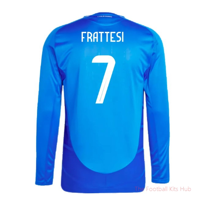 2024-2025 Italy Authentic Long Sleeve Home Shirt (FRATTESI 7)-unisoccer store
