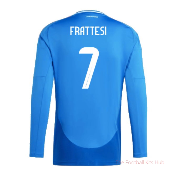 2024-2025 Italy Long Sleeve Home Shirt (FRATTESI 7)-unisoccer store