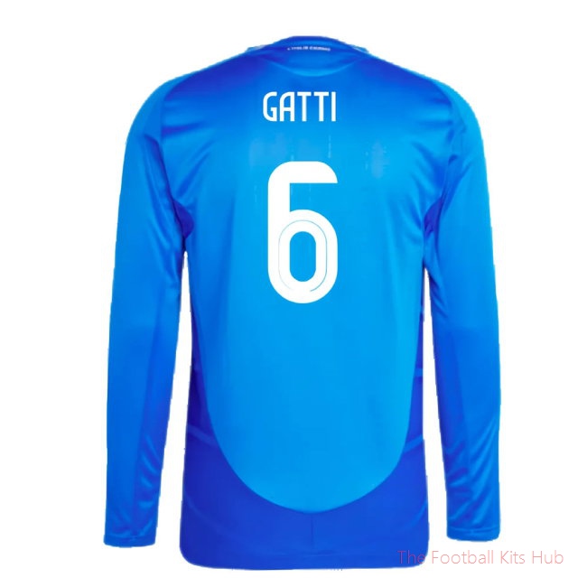 2024-2025 Italy Authentic Long Sleeve Home Shirt (GATTI 6)-unisoccer store