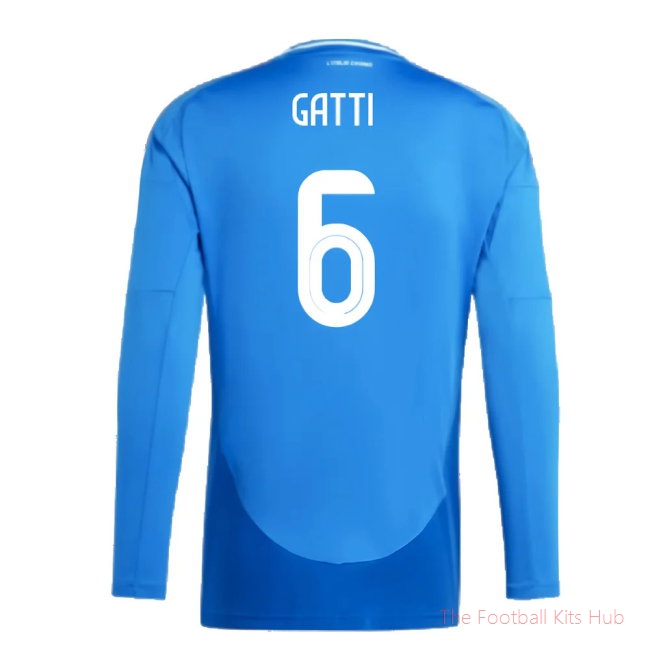 2024-2025 Italy Long Sleeve Home Shirt (GATTI 6)-unisoccer store