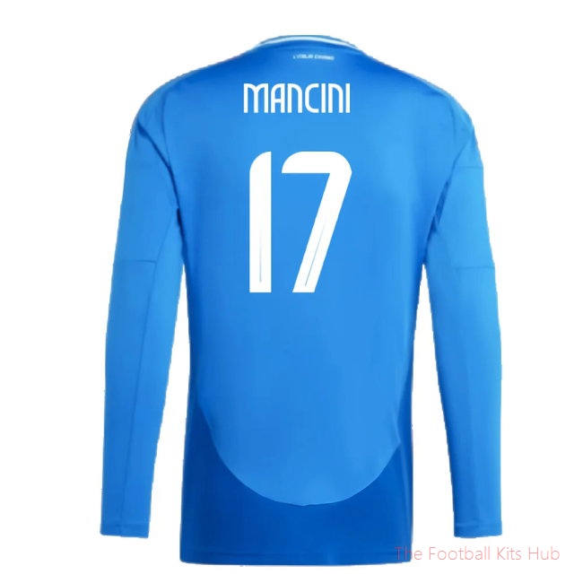 2024-2025 Italy Long Sleeve Home Shirt (MANCINI 17)-unisoccer store