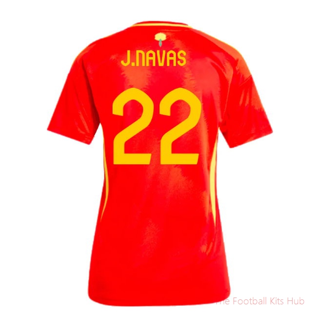 2024-2025 Spain Home Shirt (Ladies) (J.Navas 22)-unisoccer store