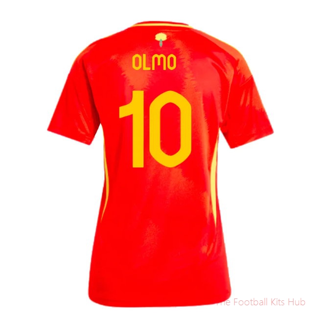 2024-2025 Spain Home Shirt (Ladies) (Olmo 10)-unisoccer store