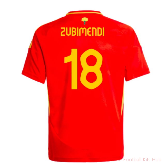 2024-2025 Spain Home Shirt (Kids) (Zubimendi 18)-unisoccer store