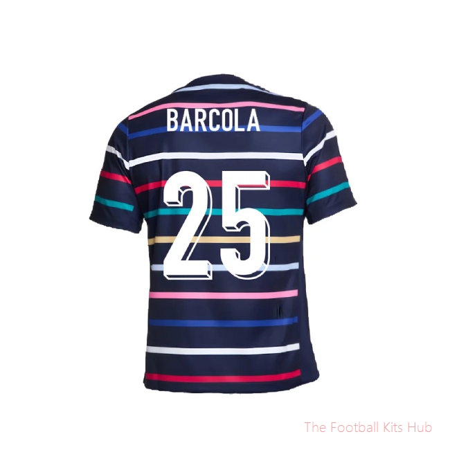 2024-2025 France Academy Pro Home Pre-Match Top (Navy) (Barcola 25)-unisoccer store