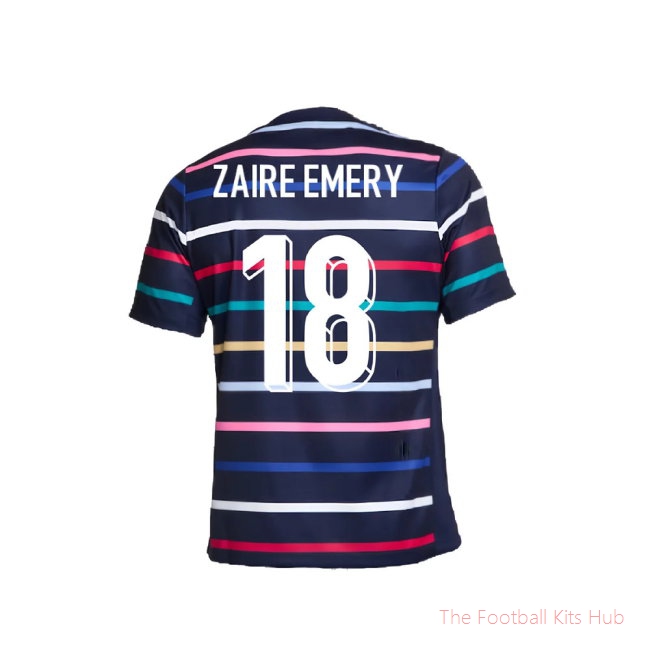 2024-2025 France Academy Pro Home Pre-Match Top (Navy) (Zaire Emery 18)-unisoccer store