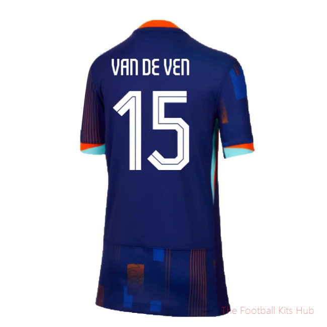 2024-2025 Netherlands Away Shirt (Kids) (Van De Ven 15)-unisoccer store