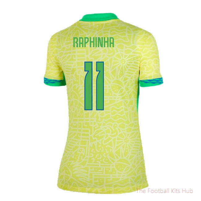 2024-2025 Brazil Home Shirt (Womens) (Raphinha 11)-unisoccer store