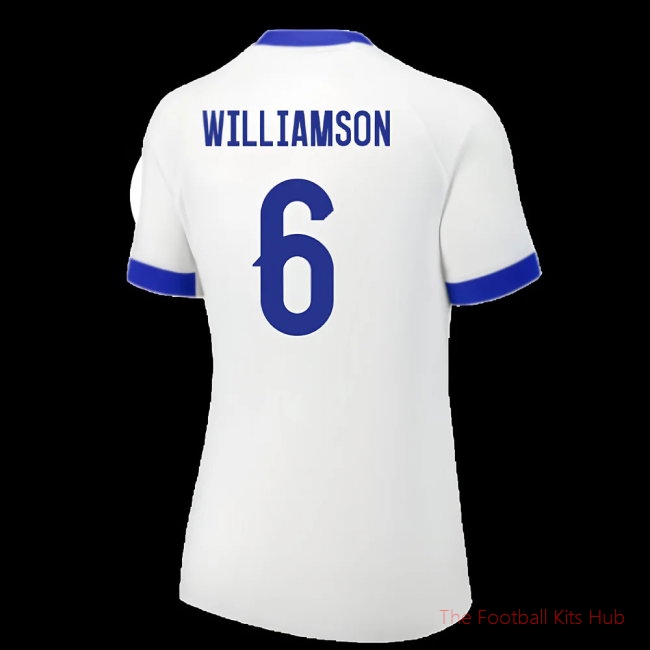 2025 England Womens Team Home Shirt (Ladies) (WILLIAMSON 6)-unisoccer store