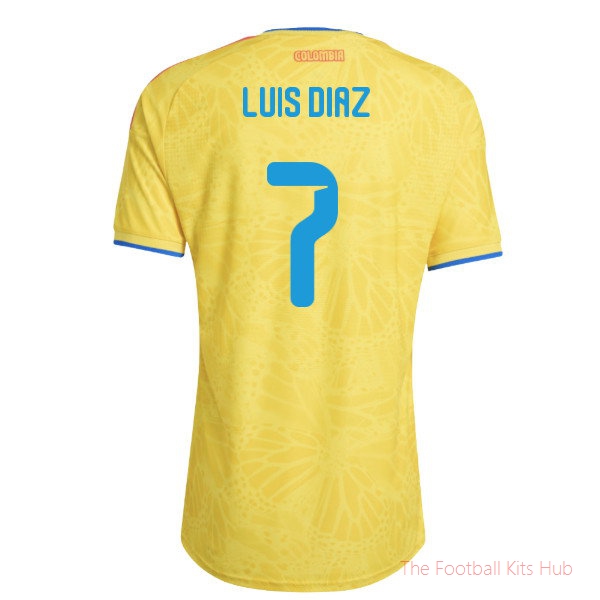 2026-2027 Colombia Authentic Home Shirt (Luis Diaz 7)-unisoccer store