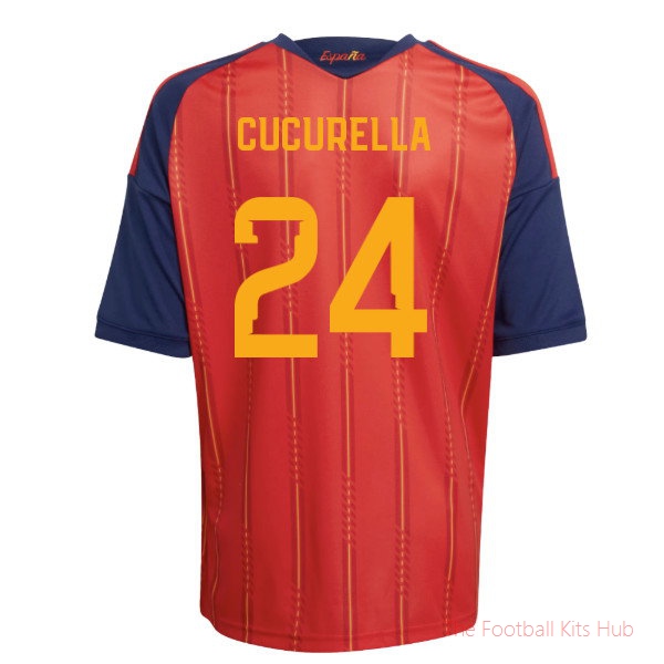 2026-2027 Spain Home Shirt (Kids) (Cucurella 24)-unisoccer store