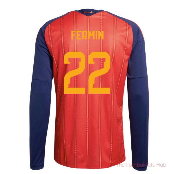 2026-2027 Spain Long Sleeve Home Shirt (Fermin 22)-unisoccer store