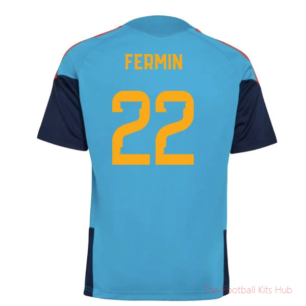 2025-2025 Spain Training Jersey (Bold Aqua) - Kids (Fermin 22)-unisoccer store