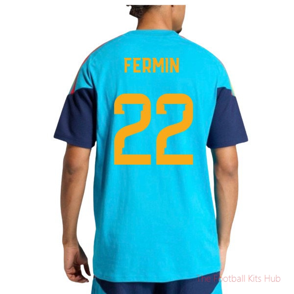 2026-2027 Spain Training Tee (Bold Aqua) (Fermin 22)-unisoccer store