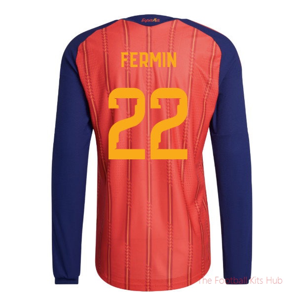 2026-2027 Spain Authentic Long Sleeve Home Shirt (Fermin 22)-unisoccer store