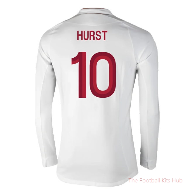 England 2012-13 Long Sleeve Home Shirt (L) (Fair) (Hurst 10)-unisoccer store