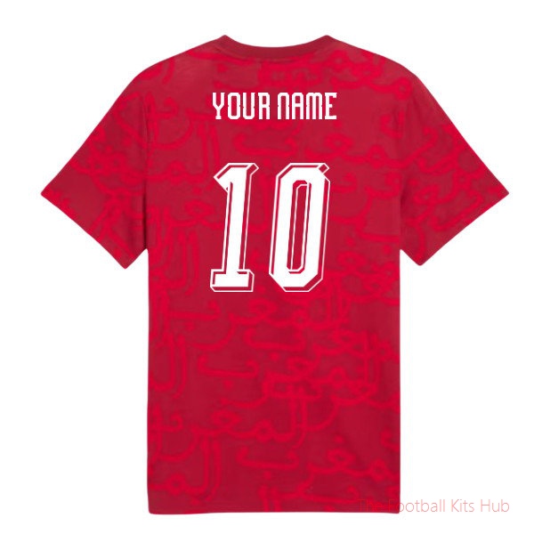 2026-2027 Morocco FtblCulture Tee AOP (Dark Crimson) (Your Name)-unisoccer store