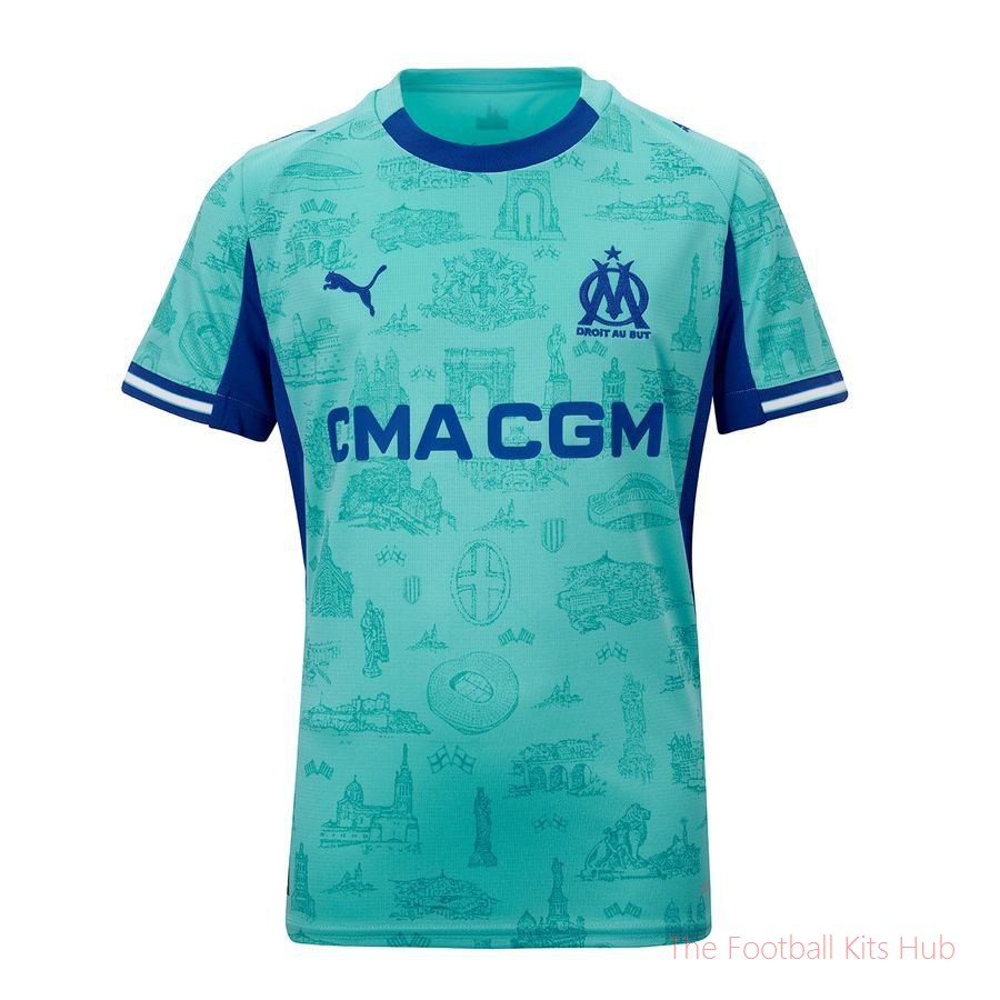 Marseille 4th Goalkeeper Shirt 2025/26 Kids-unisoccer store