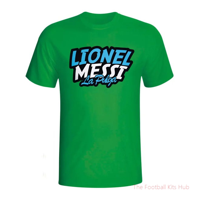 Lionel Messi Comic Book T-shirt (green) - Kids-unisoccer store