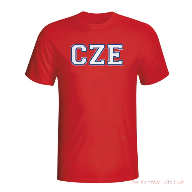 Czech Republic Country Iso T-shirt (red)-unisoccer store