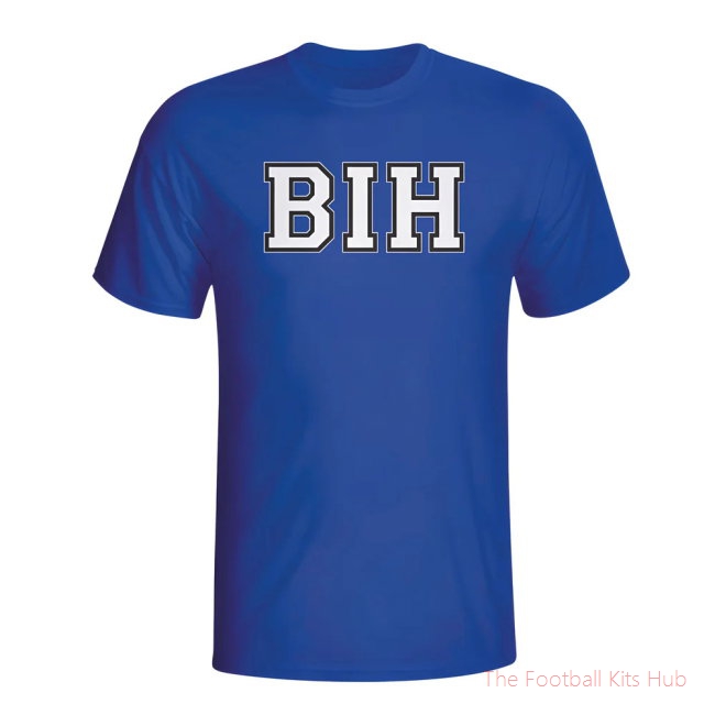 Bosnia Country Iso T-shirt (blue)-unisoccer store