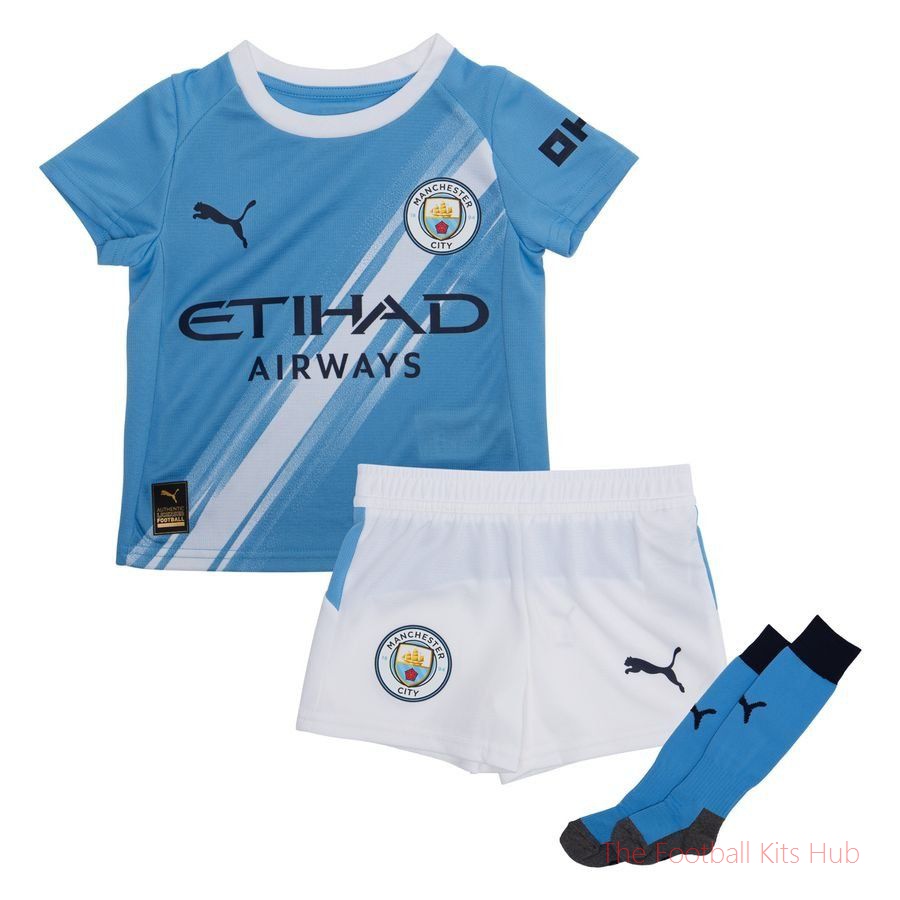Manchester City Home Shirt 2025/26 Mini-Kit Kids-unisoccer store