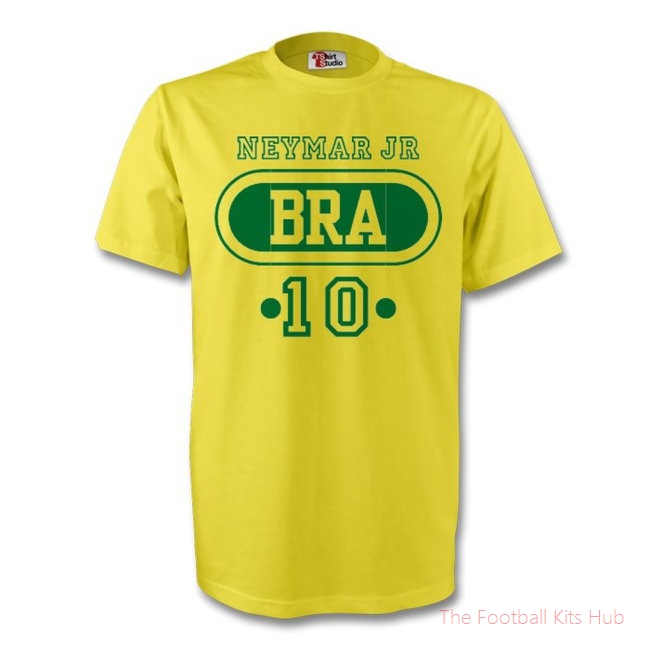 Neymar Jr Brazil Bra T-shirt (yellow)-unisoccer store
