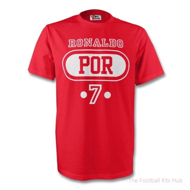 Cristiano Ronaldo Portugal Por T-shirt (red)-unisoccer store