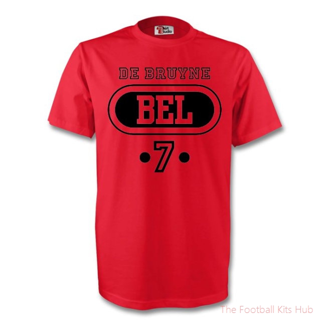 Kevin De Bruyne Belgium Bel T-shirt (red) - Kids-unisoccer store