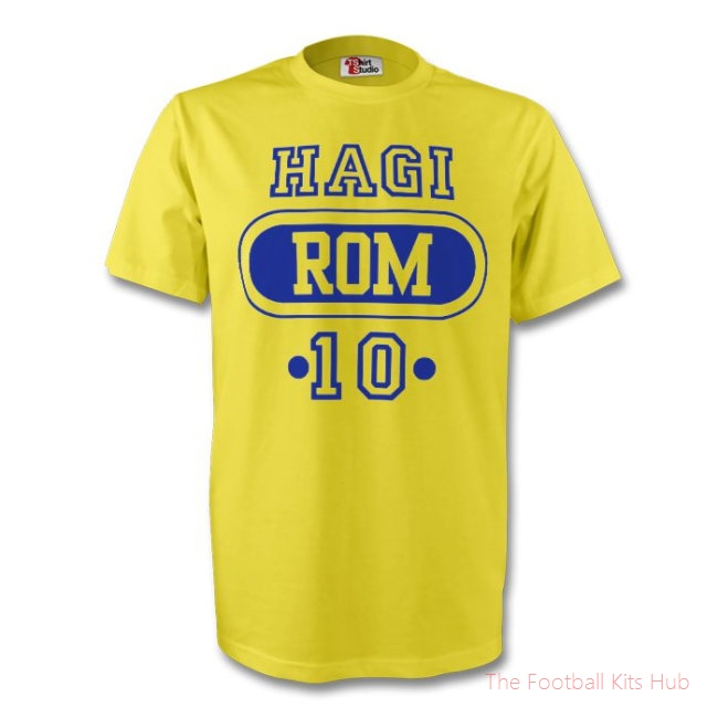 Gheorge Hagi Romania Rom T-shirt (yellow) - Kids-unisoccer store