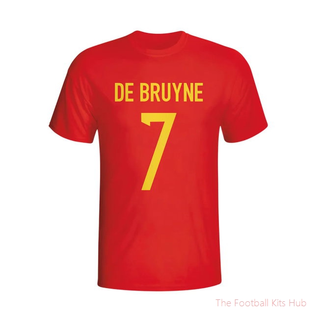Kevin De Bruyne Belgium Hero T-shirt (red) - Kids-unisoccer store