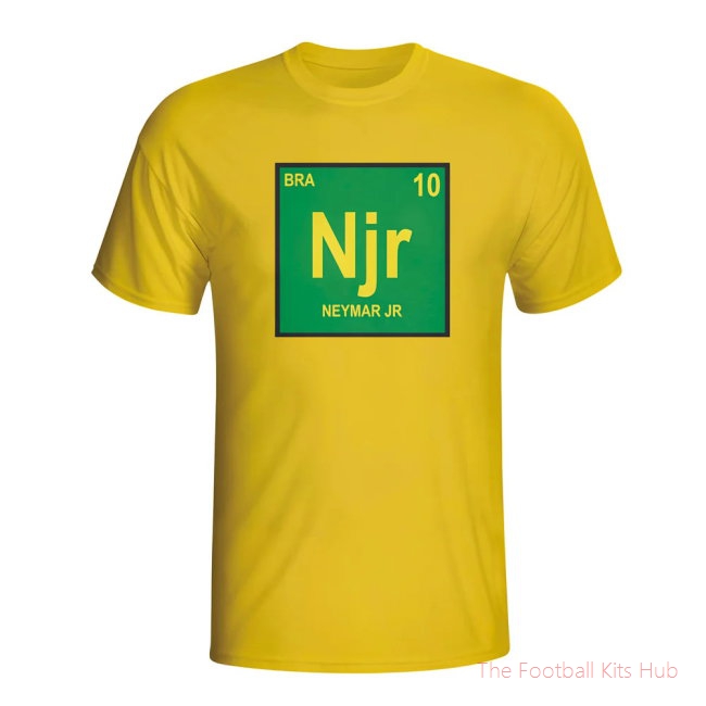 Neymar Brazil Periodic Table T-shirt (yellow) - Kids-unisoccer store