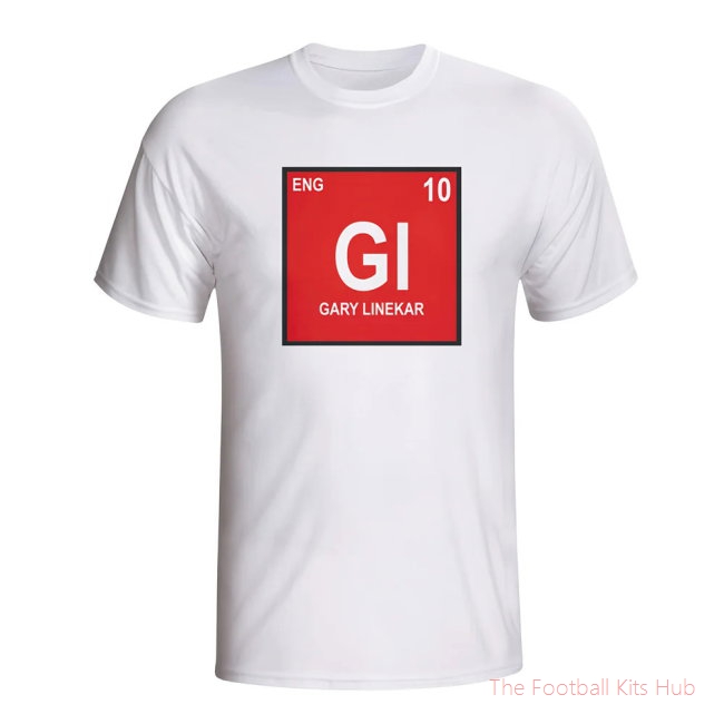 Gary Lineker England Periodic Table T-shirt (white) - Kids-unisoccer store