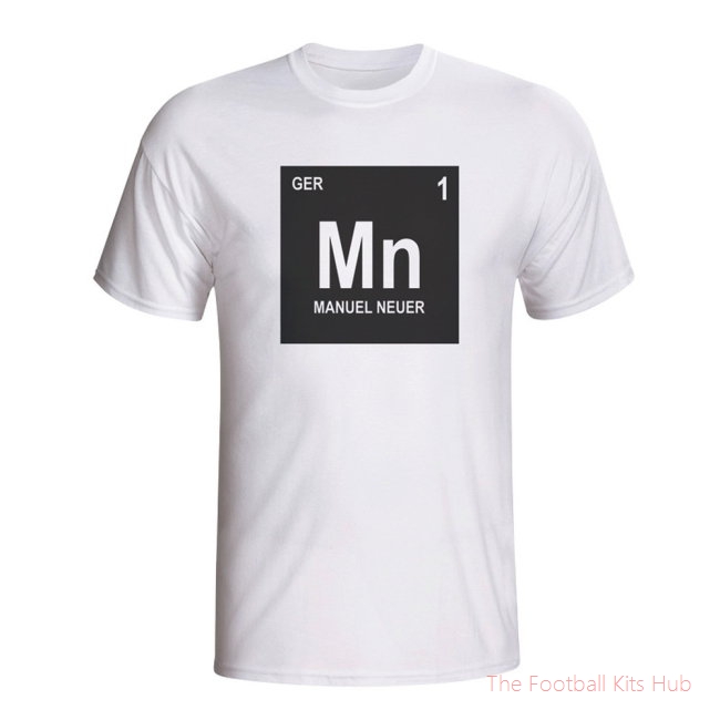 Manuel Neuer Germany Periodic Table T-shirt (white) - Kids-unisoccer store