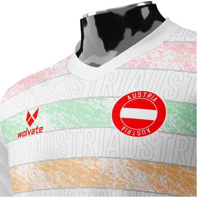 Austria Heritage Football Jersey White (Wolvate) Adult Short Sleeve-unisoccer store