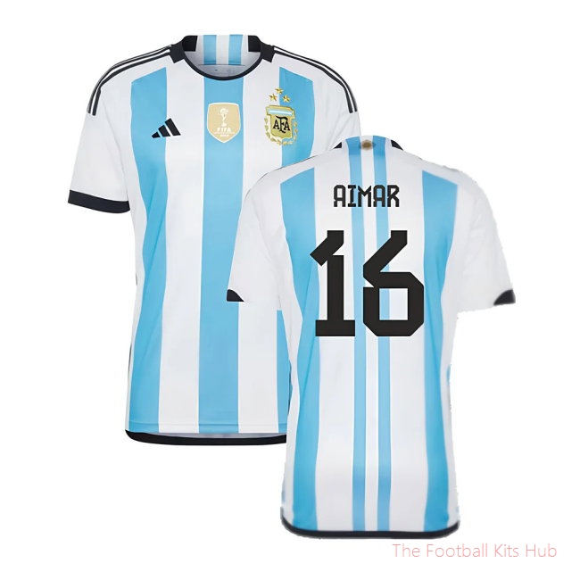 Argentina 2022 World Cup Winners Home Shirt (AIMAR 16)-unisoccer store