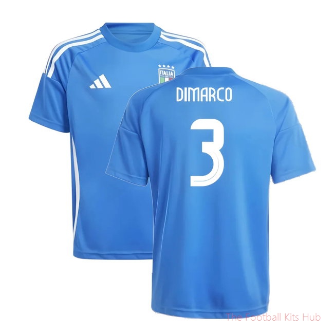 2024-2025 Italy Home Fan Jersey (Kids) (DIMARCO 3)-unisoccer store