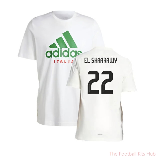 2024-2025 Italy DNA Graphic Tee (White) (EL SHAARAWY 22)-unisoccer store