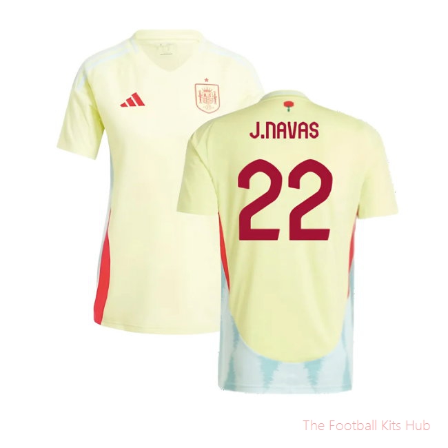 2024-2025 Spain Away Shirt (Ladies) (J.Navas 22)-unisoccer store