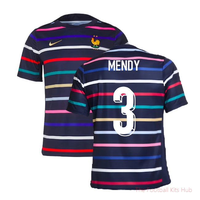 2024-2025 France Academy Pro Home Pre-Match Top (Navy) (Mendy 3)-unisoccer store