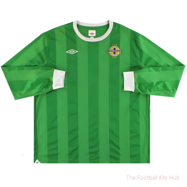 Northern Ireland 2010-12 Long Sleeve Home Shirt ((Good) XL) (Your Name)-unisoccer store