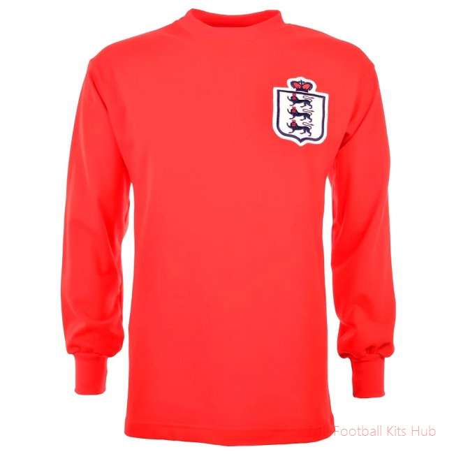 England L/S Retro Football Shirt Red-unisoccer store