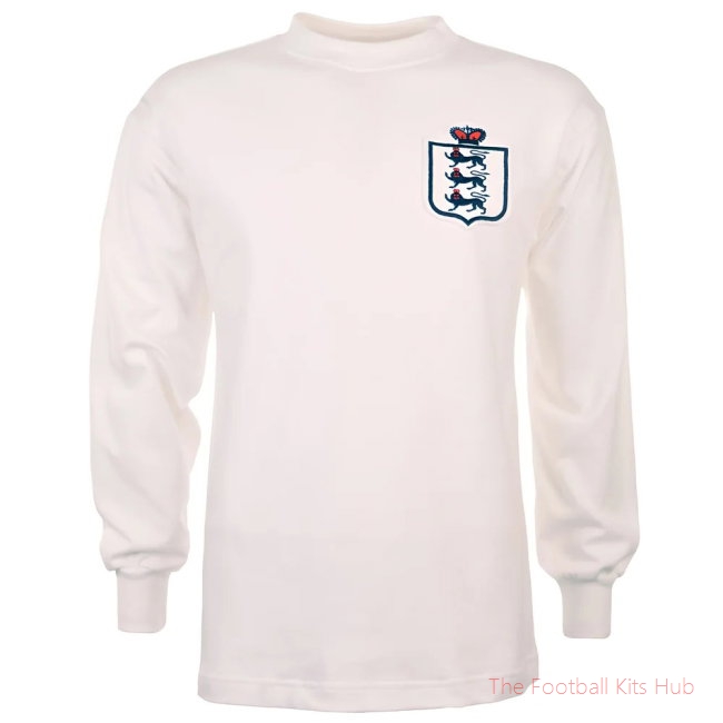 England L/S Retro Football Shirt White-unisoccer store