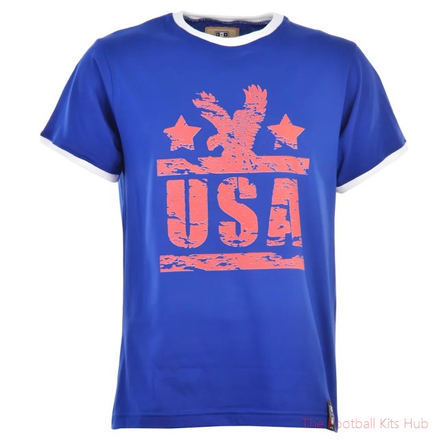 USA T-Shirt - Royal/White Ringer-unisoccer store
