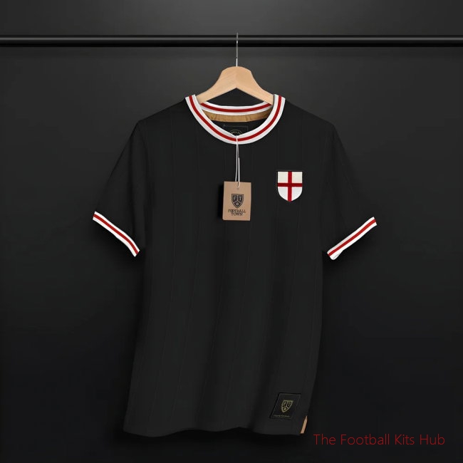 Vintage England The Lions Black Soccer Jersey-unisoccer store