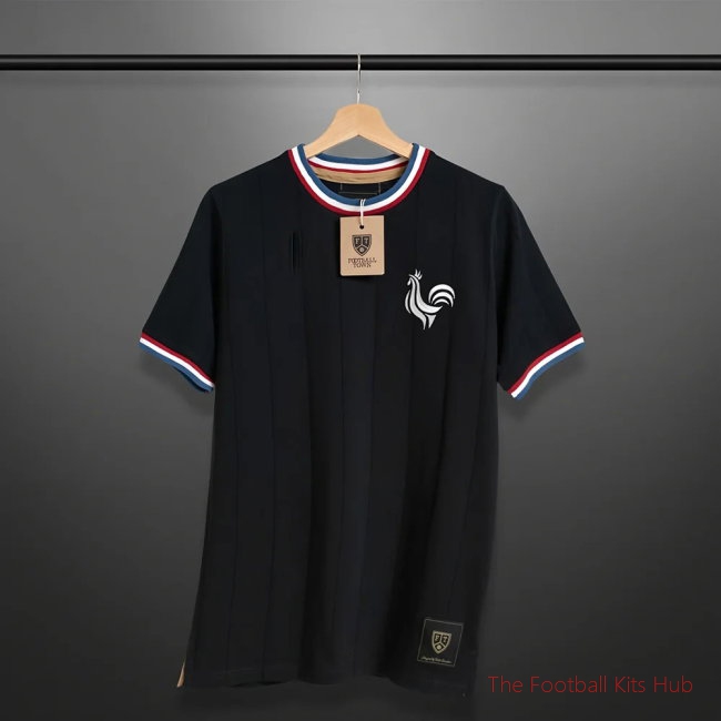 Vintage France Les Bleus Black Soccer Jersey-unisoccer store